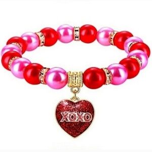 Valentine's Day Heart Stretch Bracelet
